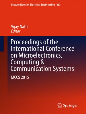 cover image of Proceedings of the International Conference on Microelectronics, Computing & Communication Systems